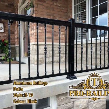 TorontoProRailings-AluminumRailings-R-19-Style-Black-Deck