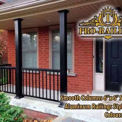 TorontoProRailings-Aluminum-Smooth-Columns-6x-6-Square-Aluminum-Railings-Style-R-1-Colour-Black-Porch